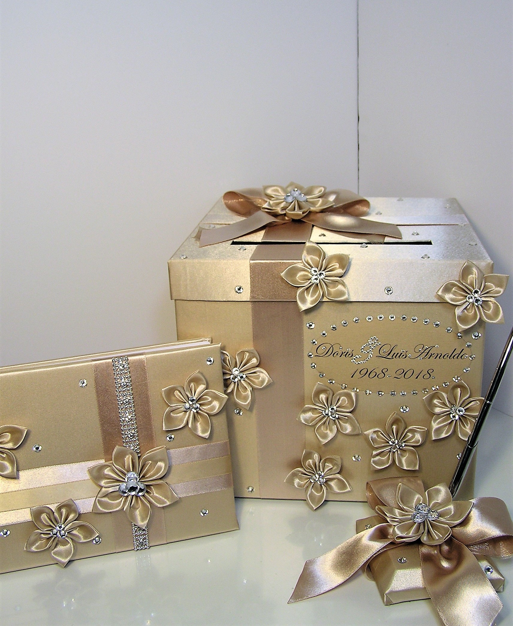 Wedding /quinceañera/sweet 16 Card Box Sets/1-tier Champagne Card Box ...