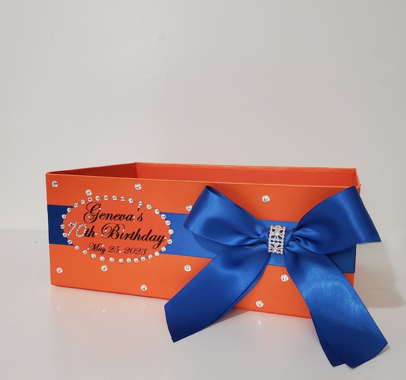 Wedding Program Box/Champagne Amenities Box Bubble Box Favor Box Bathroom Accessories Box Handkerchiefs Box Centerpiece-Customize your color image 5