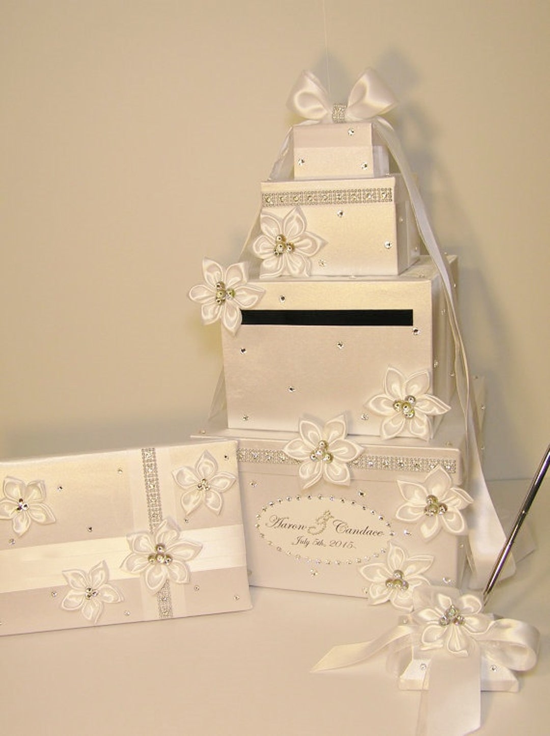 Wedding /quinceañera/sweet 16 Card Box Sets/ 4-tier White Card Box ...