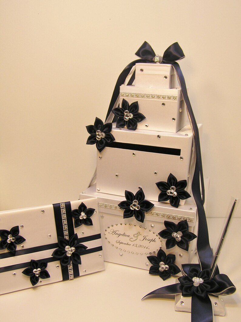 Wedding /quinceañera/sweet 16 Card Box Sets/ 4-tier White Card Box ...