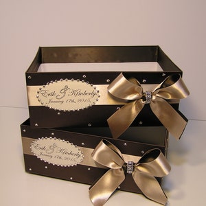 Wedding Program Box/Champagne Amenities Box Bubble Box Favor Box Bathroom Accessories Box Handkerchiefs Box Centerpiece-Customize your color image 9