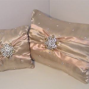 Quinceañera ,Sweet 16, Tiara Pillow .Shoe Pillow/Kneeling Pillow. Champagne /Blush Pink/Rose gold Pillow-Custom order.