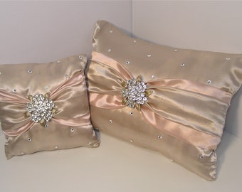 Quinceañera ,Sweet 16, Tiara Pillow .Shoe Pillow/Kneeling Pillow. Champagne /Blush Pink/Rose gold Pillow-Custom order.