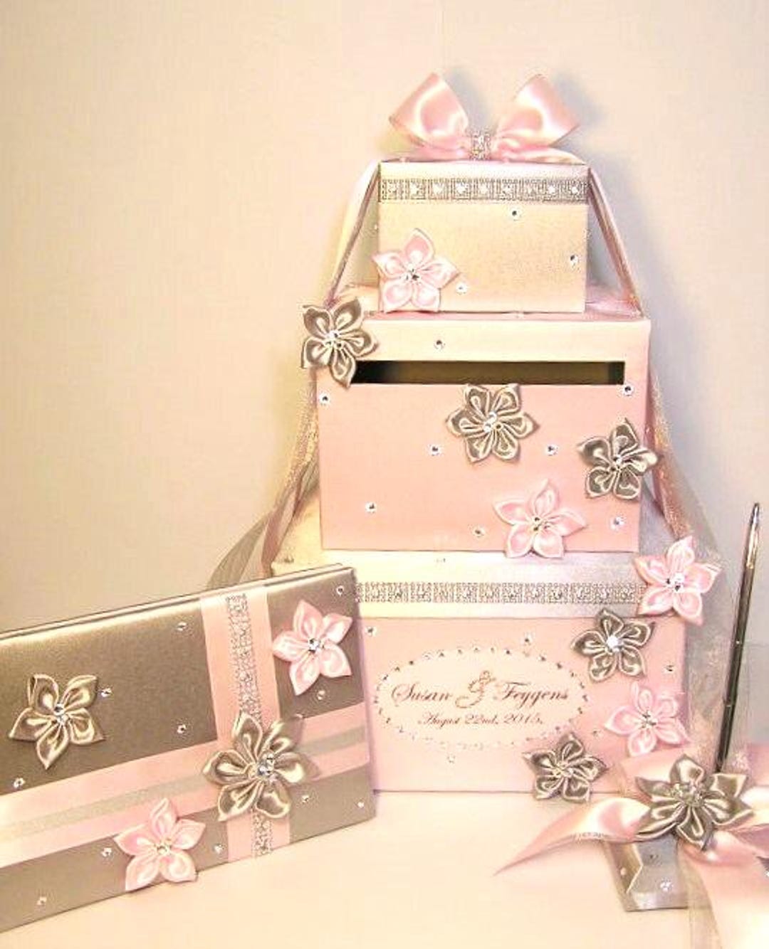 Wedding / Quinceañera / Sweet 16 Card Box Sets/ 3-tier Silver & Light ...
