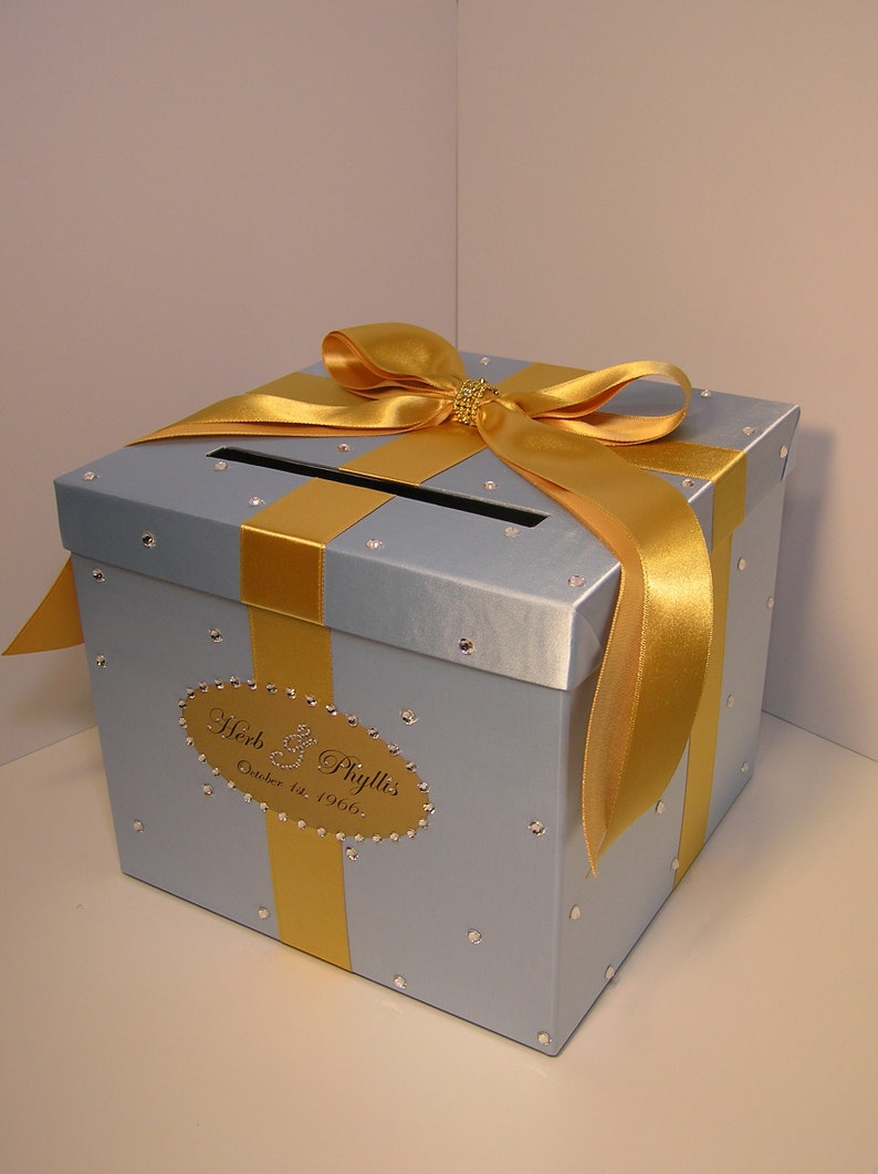 Wedding /Quinceañera/Sweet 16 Card Box Blue Gift Card Box Etsy