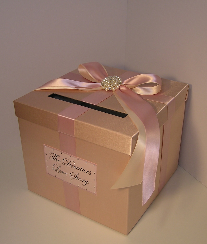 Wedding/quinceañera/sweet 16 Card Box Rose Gold and Blush Etsy