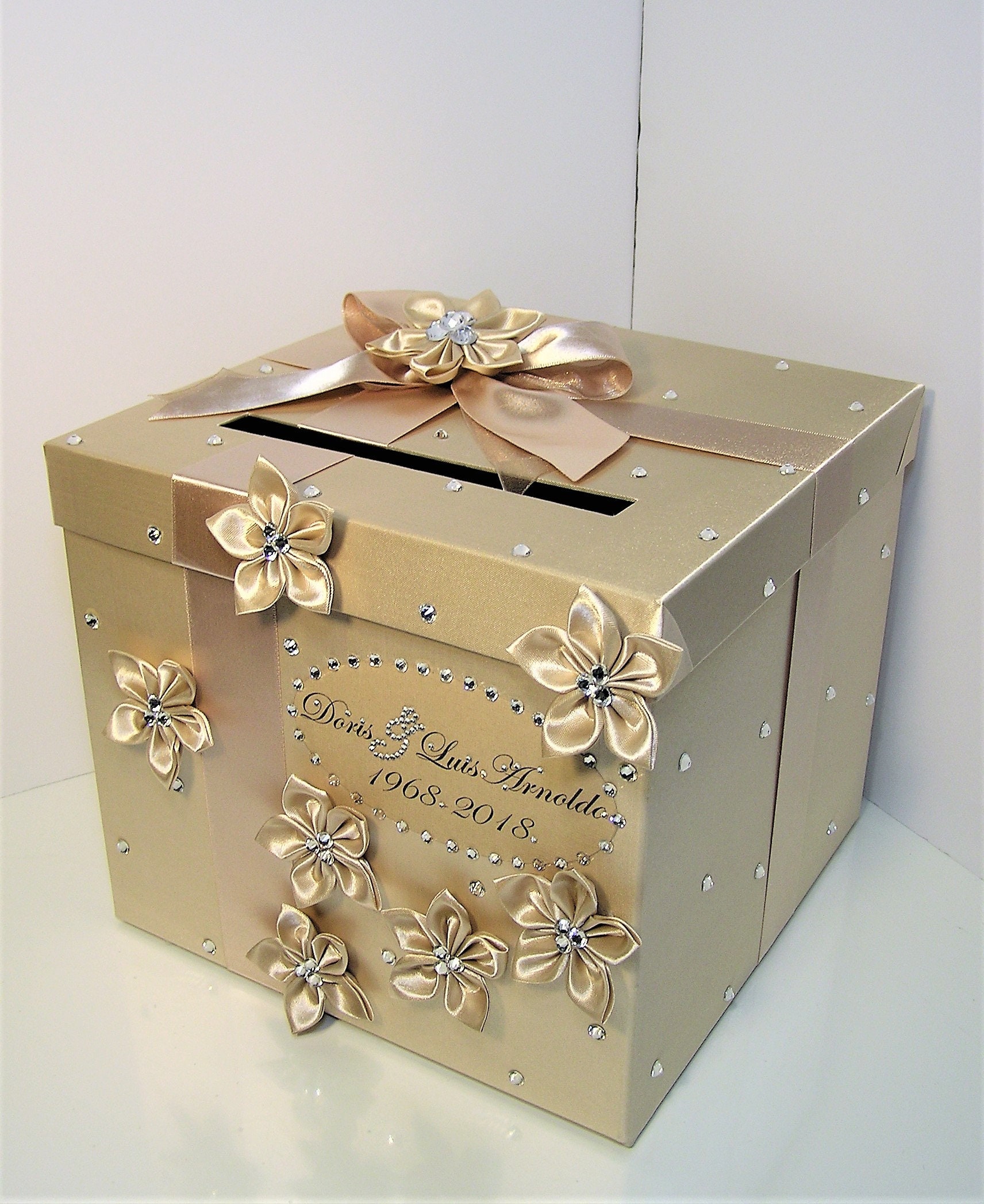 Royal blue quinceanera money card box / quinceanera-decor