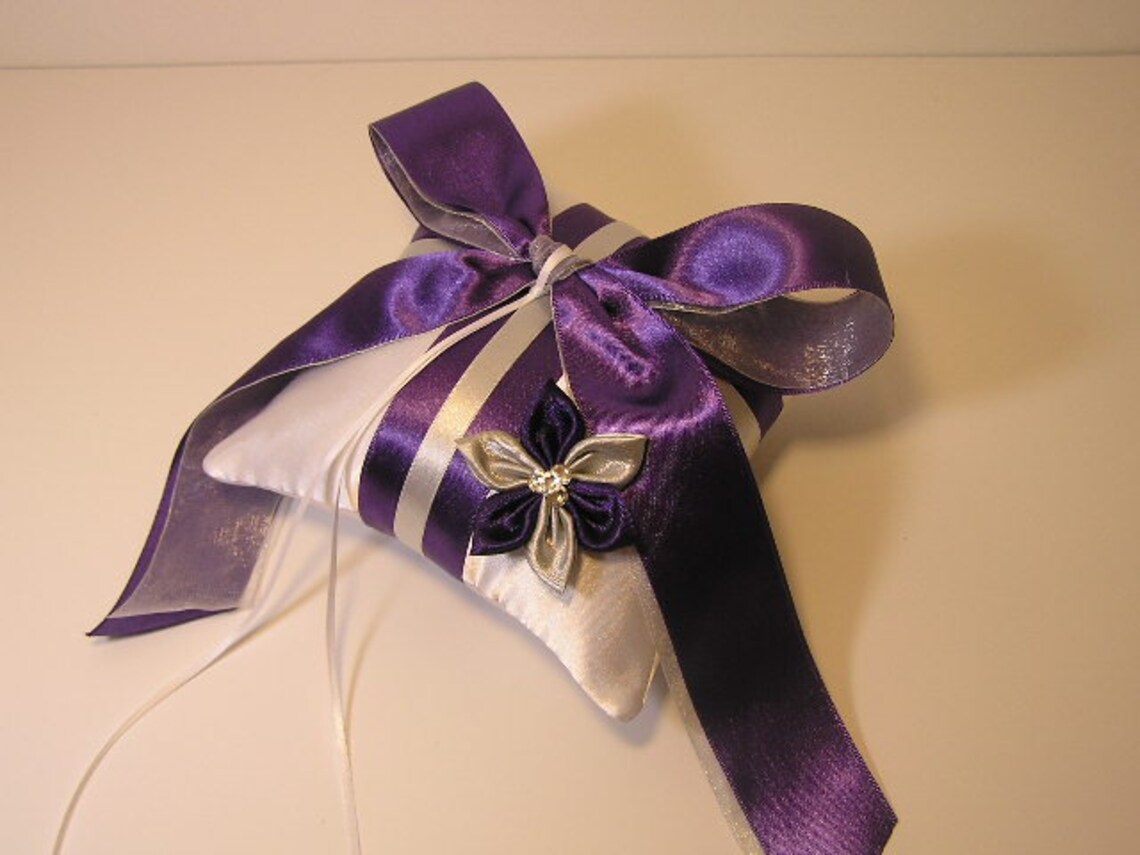 Wedding Ring Bearer Pillow Blue and White PillowCustom order. Etsy