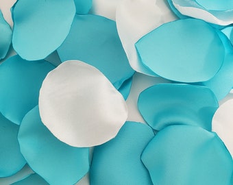 Blue, White Flower Petals, Wedding Decor/ Flower Petals Aisle Decor/ Bridal Shower Decor/Flower Girl Petals/Table Decor/