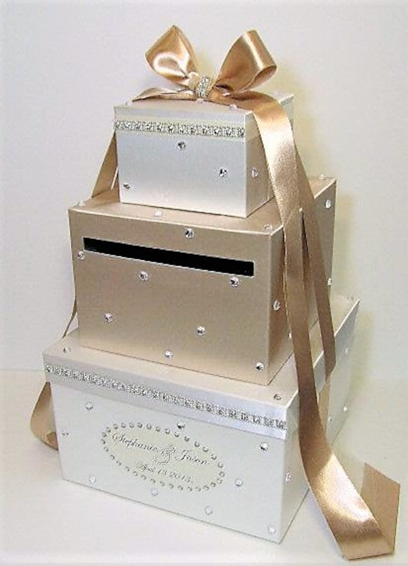 Wedding Card Box Silver &turquoise Gift Card Box Money Box Etsy