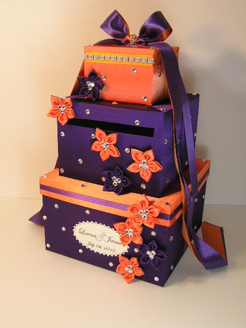 Wedding Card Box Black and Red/Scarlet Gift Card Box Money Etsy