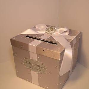 Wedding /quinceañera/sweet 16 Card Box/bat Mitzvah Champagne and Blush ...