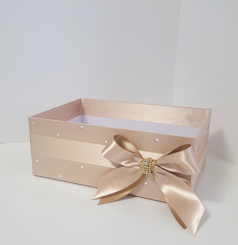 Wedding Program Box/Champagne Amenities Box Bubble Box Favor Box Bathroom Accessories Box Handkerchiefs Box Centerpiece-Customize your color image 6