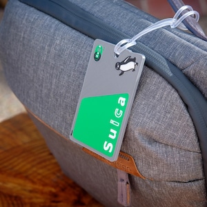 3D Suica Card Luggage Tag | Japan Transit Souvenir | Kawaii 3D Printed Keychain or Backpack Zipper Pull | Christmas Ornament