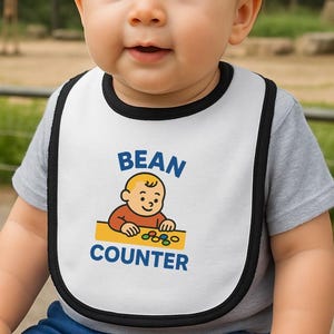 Funny Accountant Gift Bean Counter Bib CPA Present for Toddler Accounting Accessories Cute Baby Shower Gift Bib for Babies Funny Accessory