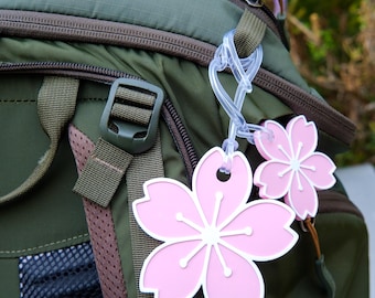 Cherry Blossom Luggage Tag | Kawaii 3D Sakura Travel Tag