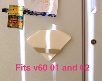 Portafiltro Hario V60 per frigorifero o parete, compatibile con filtri da caffè a cono 01 e 02, compatibile con altri filtri a cono di forma simile