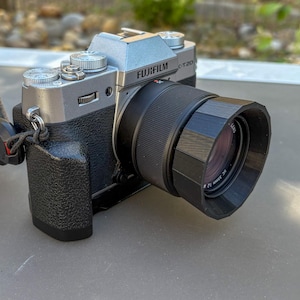 Geometric 3D Printed Lens Hood for Fujifilm XC 35mm F2, XF 35mm F2, XF 23mm F2 R wr | Modern Fuji Camera Accessory | Fujinon Lense Hood
