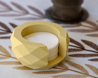 Low Poly AeroPress Filter Holder | 3D Printed Storage for AeroPress Paper Filters | Modern Geometric Design | Coffee Station Organizer