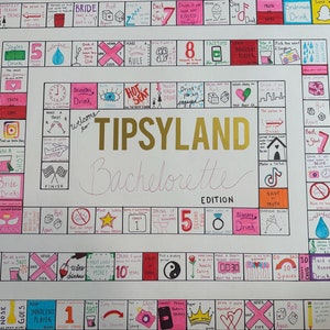 DIGITAL TipsyLand Game Board - Bachelorette Edition - Digital Download!