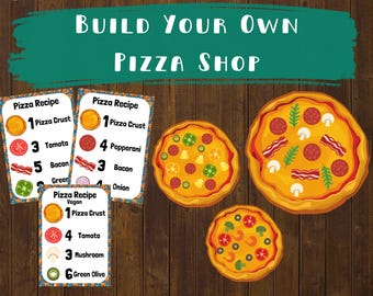 "Erstellen Sie Ihren eigenen Pizza-Laden ""Printable"" - Vorschul-Spielspaß."