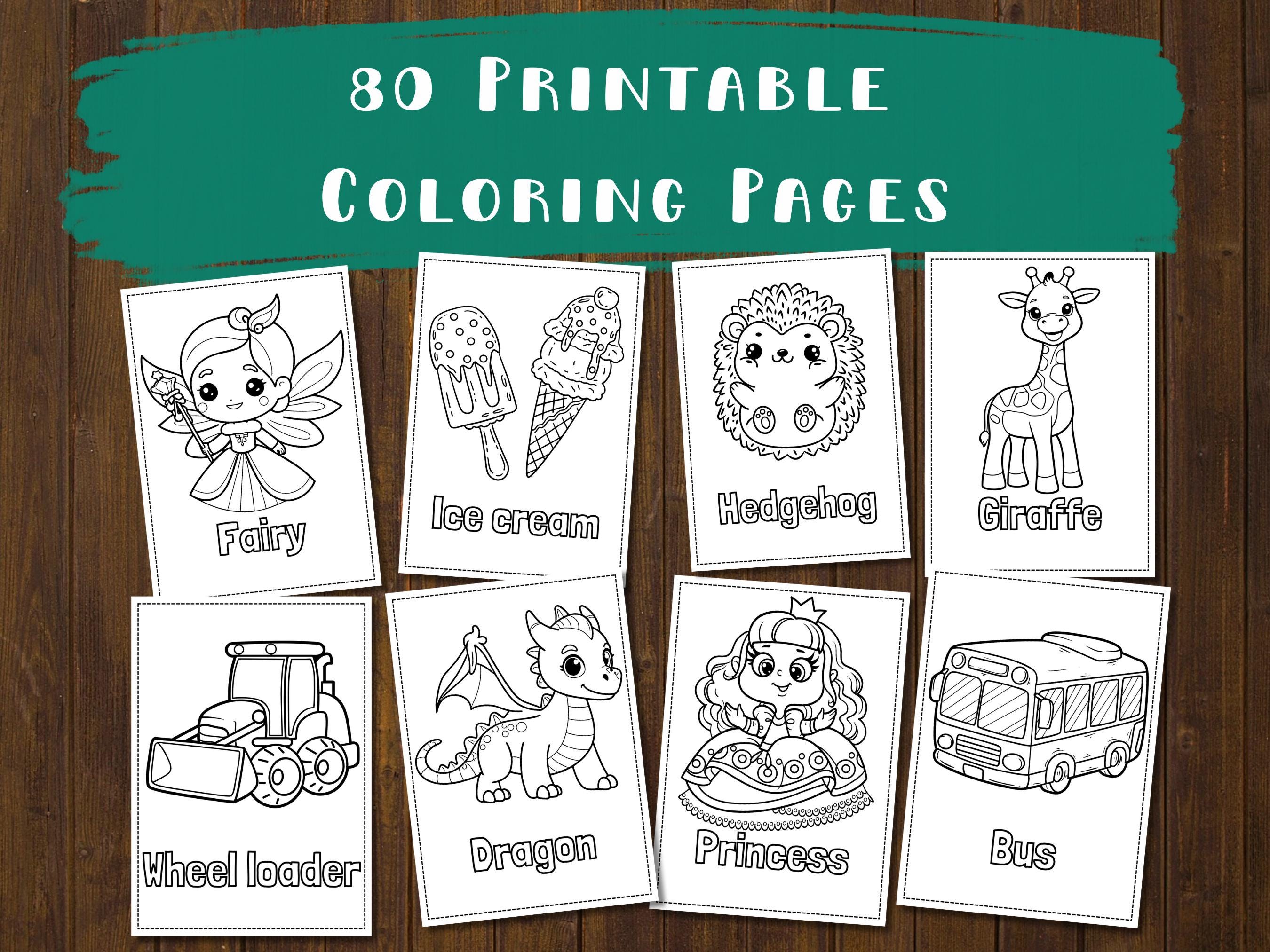 80 Printable Coloring Pages for Kids, Preschoolers and Toddlers – Fun ...