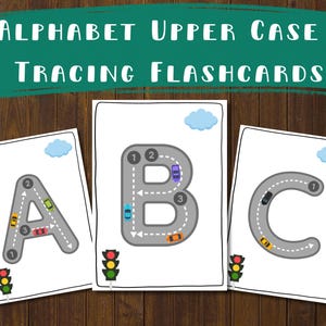- Nachvollziehbare Großbuchstaben des Alphabets. Homeschool Vorschule Kindergarten, Digitaler Download PDF