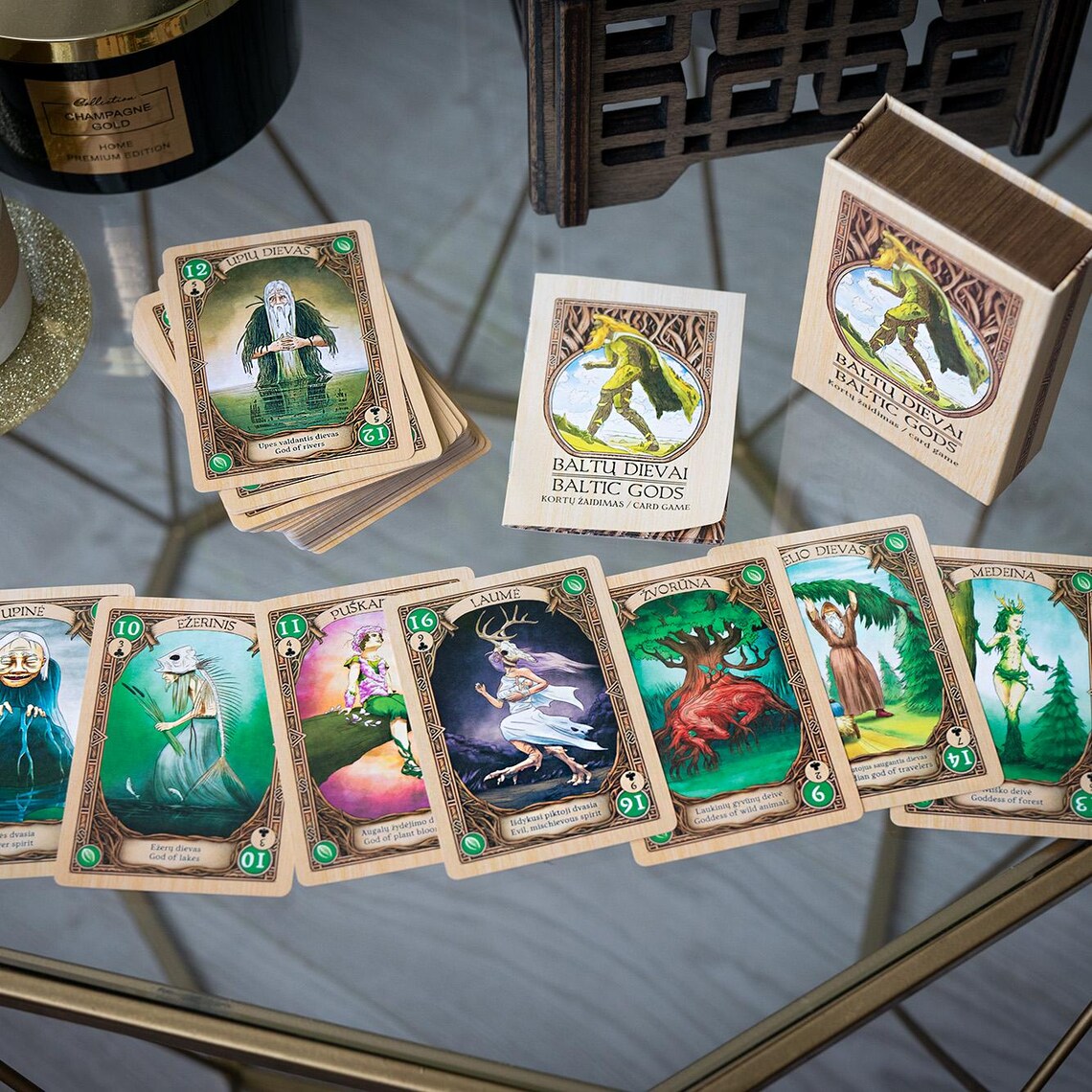 Baltic Gods Card Game Deck, Mythology Folklore Cards, Tabletop Family ...