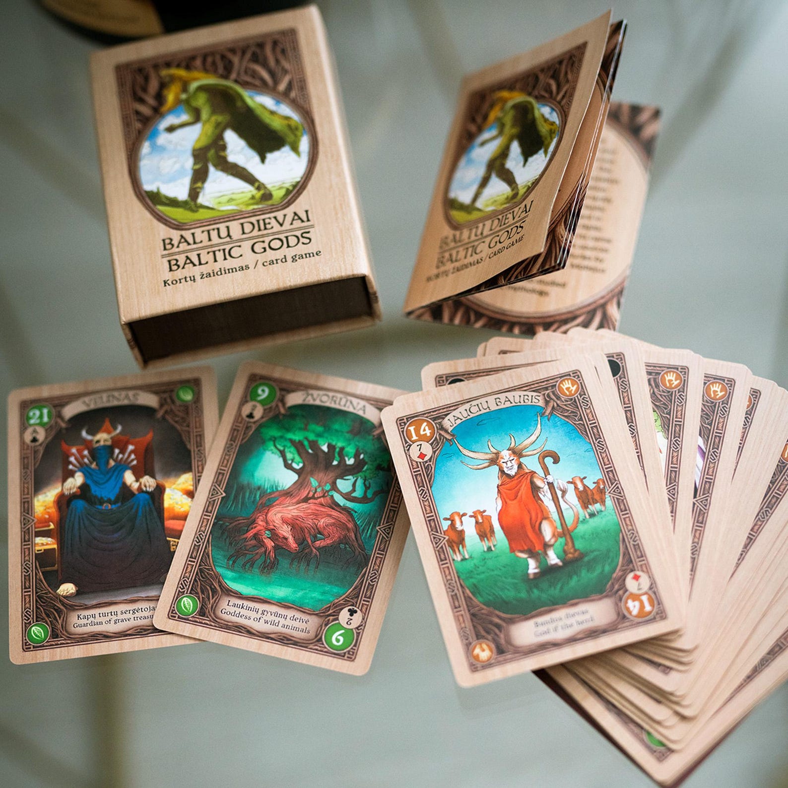 Baltic Gods Card Game Deck, Mythology Folklore Cards, Tabletop Family ...