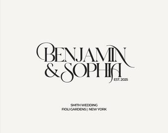 Couple Monogram for Wedding, Wedding Monogram Template, Wedding Logo, Initial Logo, Personalized Monogram, Monogram Digital Download