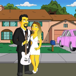 Custom Simpsons portrait, Personalized Simpsons family portrait, Personalized Simpsons portrait, Simpsons gift