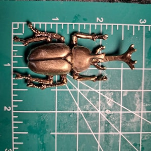 Tea Pets - 3pcs Solid brass simulation sculpture - pure copper, creative beetle animal decoration