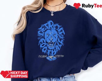 Detroit Football Sweatshirt T-Shirt, Detroit Football Sports Gear, Detroit Game Day Apparel, Detroit Football Crewneck, Gift for Him, Gift
