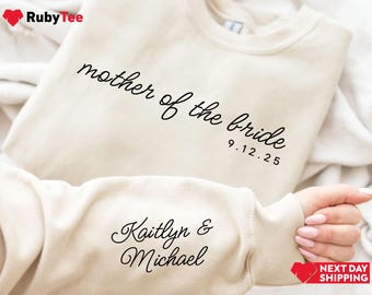 Custom Mother of the Bride Sweatshirt, Custom Mother of the Groom, Gift from Bride, Father of the Bride Sweatshirt, Wedding Mob Gift, Mog
