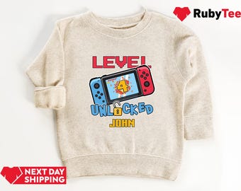 Custom Retro Level Unlocked Birthday Shirt, Birthday T-Shirt for Gamers, Personalized birthday shirt, Custom Level Unlocked Shirt, Birthday