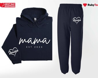 Custom Mama Sweatshirt, Personalized Mom Hoodie With Names, New Mama Outfit, Pregnancy Announcement Clothing, Mothers Day Gifts, Mom Gift