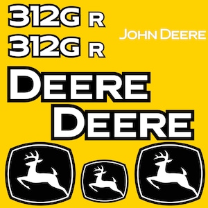 312GR JOHN DEERE SKIDSTEER Replacement Decals & Stickers