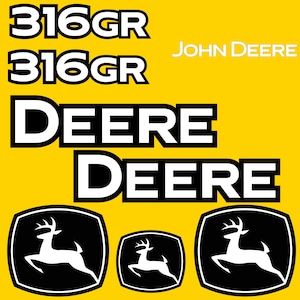 316GR JOHN DEERE SKIDSTEER Replacement Decals & Stickers