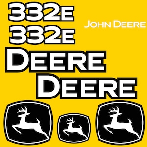 332E JOHN DEERE SKIDSTEER Replacement Decals & Sticker