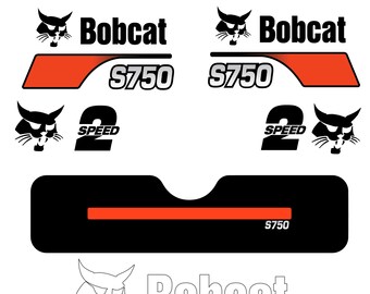 Bobcat Logo Vinyl Decal Set – 24" Skid Steer Sticker (Choose White Or Black)