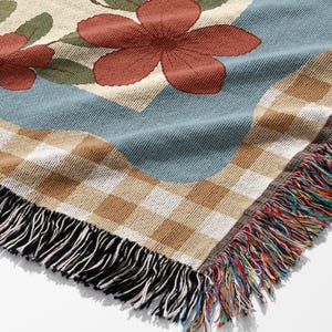 Personalized Cottagecore Goose Blanket Newborn Name Blanket Nursery Decor Baby Girl Gift image 3