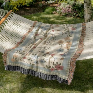 Personalized Cottagecore Goose Blanket Newborn Name Blanket Nursery Decor Baby Girl Gift image 9
