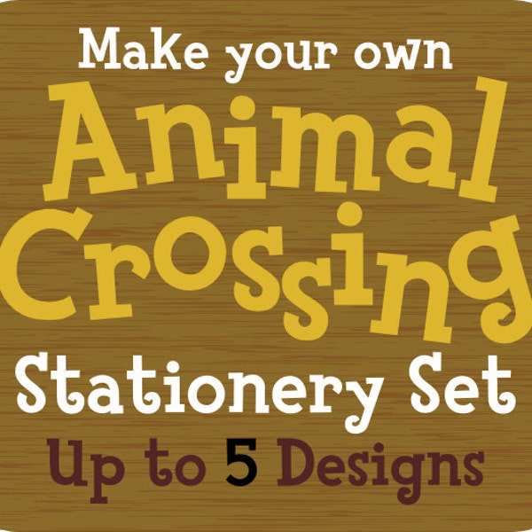 Custom Animal Crossing Stationery Notecard Pack - Up to 5 Designs