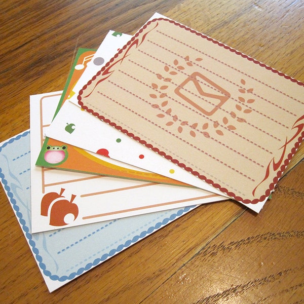Animal Crossing Stationery Notecards - New Leaf Set, 10 cards per set