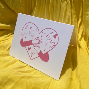 Carte pour câlin d'urgence, carte de soutien, carte de voeux d'encouragement, carte de deuil, carte de deuil, carte de deuil, carte de soutien