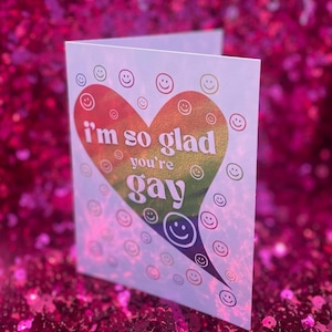 Tarjeta del Orgullo, Tarjeta LGBTQ, Tarjeta de Empoderamiento, Tarjeta del Orgullo, Me alegro de ser gay, Tarjeta Gay, Salir del Armario