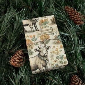 Vintage Farm Animal Wrapping Paper, Decorative Gift Wrap, Scrapbooking Paper, Craft Supplies, Party