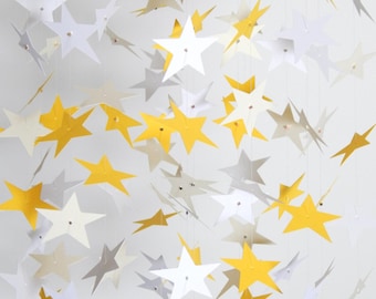 Star Nursery Mobile Yellow White and Cream