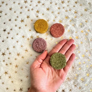 Timothy Hay Cake Treats with Red Beet, Strawberry, Hay, and Calendula! Specially crafted for rabbits, chinchillas, and small animals