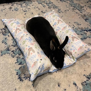 Bunny Flop Rabbit ligstoel en kussen Knuffelkussen voor konijnen, cavia's en kleine dieren